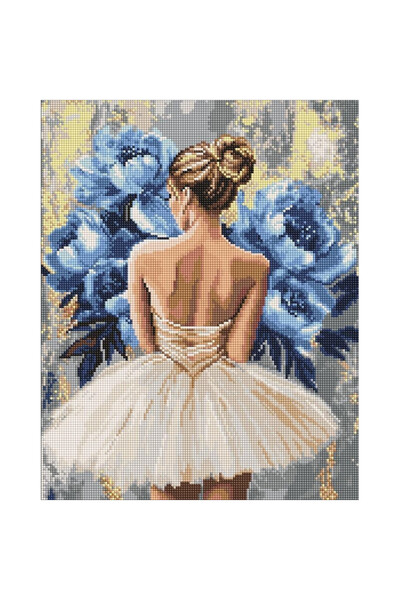 ideyka Mozaic cu diamante Balerina cu lumânări 40x50 cm 5D AB