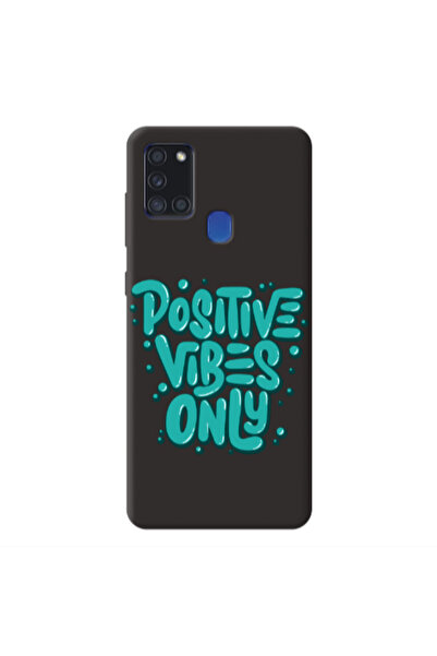 Other Samsung A21S Positive Vibes Only Black Colored Silicone TPU Θήκη