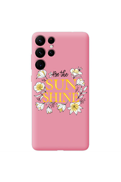 Other Samsung S22 Ultra Sun Shine Pink Colored Silicone TPU Θήκη