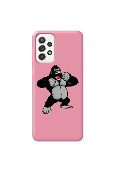 Other Samsung A13 4G Angry Gorilla2 Pink Colored Silicone TPU Θήκη