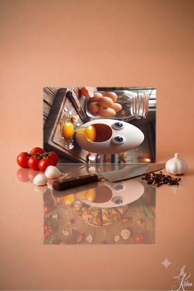 wudie Kitchen Countertop Protector and Decorative Heat-Resistant Tempered Glass Cutting Board