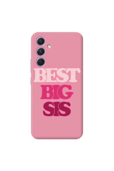 Other Samsung A54 Best Big Sis Pink Colored Silicone TPU Θήκη