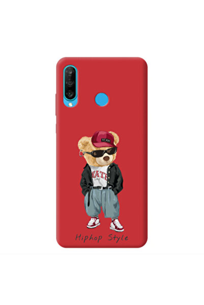 Other Huawei P30 Lite Hip hop style Red Colored Silicone TPU Θήκη