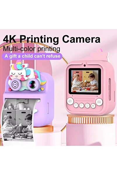 Tradeo Kids Instant Print Camera with 4K Video, Selfie, Thermal Photo Printer...