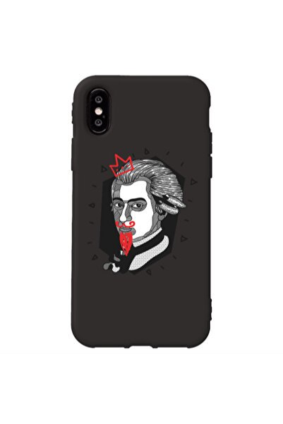 Other Apple iPhone Xs Max Bearded Black Colored Silicone TPU Θήκη