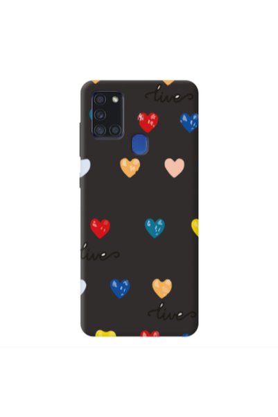 Other Samsung A21S Heart Lives Black Colored Silicone TPU Θήκη