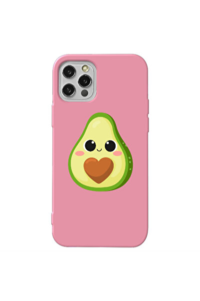 Other Apple iPhone 12 Pro Max Baby avocado Pink Colored Silicone TPU Θήκη