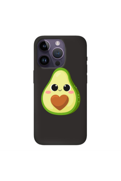 Other Apple iPhone 14 Pro Max Baby avocado Black Colored Silicone TPU Θήκη