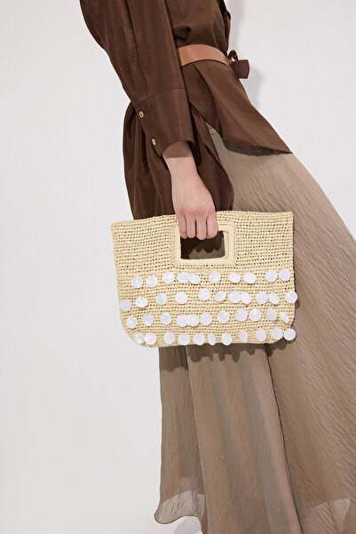 Touché Privé Sequined Straw Bag