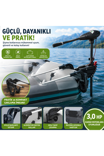 Cici Oyuncak Şişme Bot Motor Aparatı – 3,0 HP’ye Kadar Motorlarla Uyumlu Güçl...