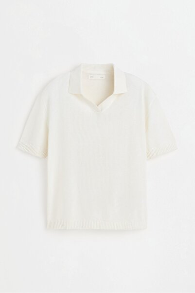 LEFTIES Keten karışımlı polo yaka t-shirt