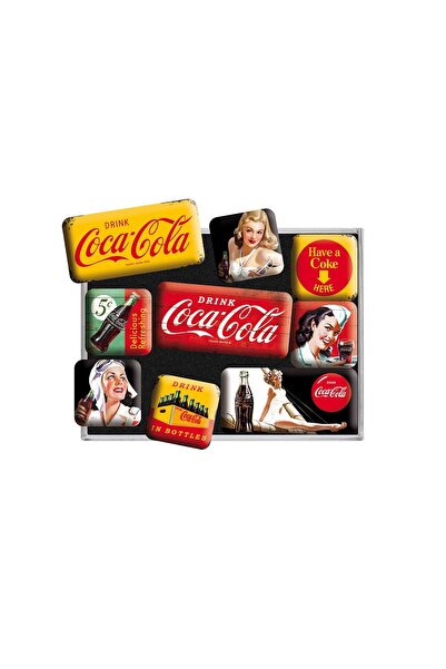 Nostalgic Art Nostalgic-Art 83072 Coca-Cola – Sarı Mix, magnet-Set (9TEILIG)