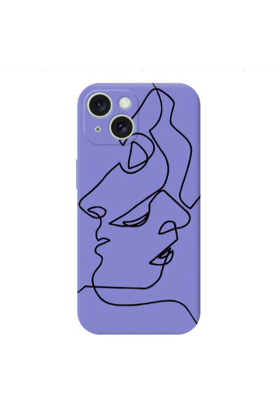 Other Apple iPhone 15 Plus intertwined Purple Colored Silicone TPU Θήκη