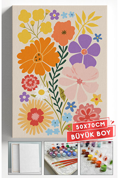 Akihabara Sayılarla Boyama Hobi Seti Çerçeveli Numaralı Tuval Fırça Boya Dahi...