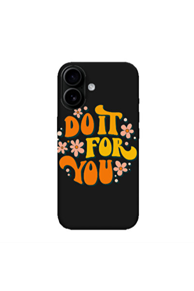 Other Apple Iphone 16 plus Do it For You Black Colored Silicone TPU Θήκη