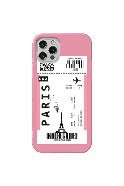 Other Apple iPhone 12 Pro Max Paris FRA Pink Colored Silicone TPU Θήκη