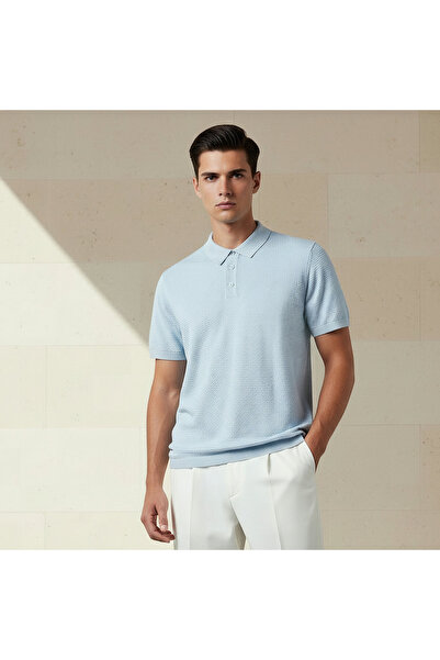FAV Men Short Sleeves Textured Polo T-shirt