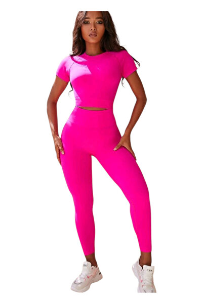 OEM Compleu sport dama, push up, roz neon, M