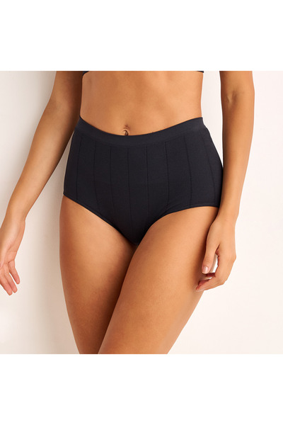 FAV Full Briefs High Waist Ribbed Texture