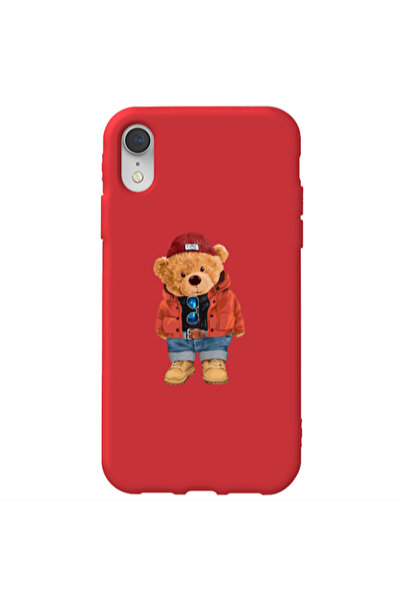 Other Apple iPhone Xr Bear in a hat Red Colored Silicone TPU Θήκη