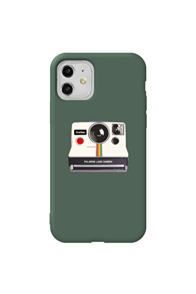 Other Apple iPhone 11 Polaroid land camera Dark Green Colored Silicone TPU Θήκη