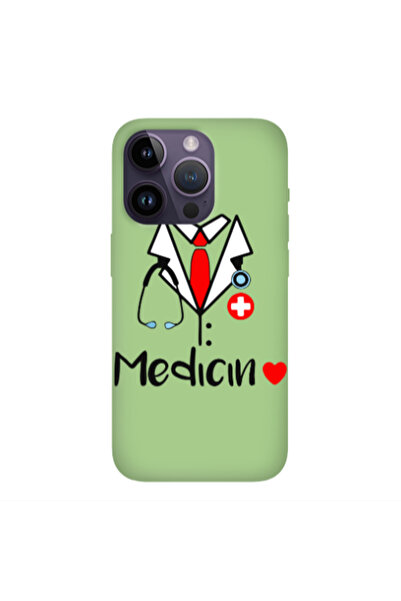 Other Apple iPhone 14 Pro Max Medicin Light Green Colored Silicone TPU Θήκη