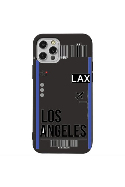 Other Apple iPhone 12 Pro Los angeles Black Colored Silicone TPU Θήκη