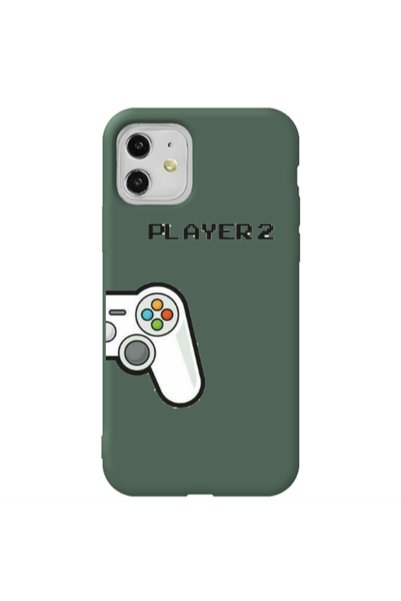Other Apple iPhone 11 Player 2 Dark Green Colored Silicone TPU Θήκη