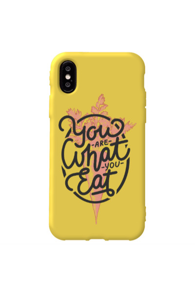 Other Apple iPhone Xs Max You are What You Eat Yellow Colored Silicone TPU Θήκη