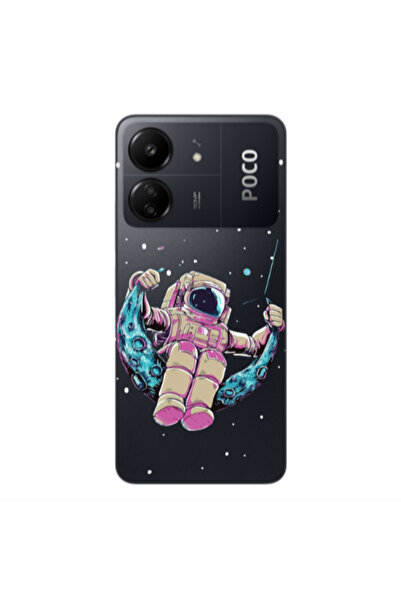 Other Xiaomi Poco C65 Astronaut swinging on the moon Transparent Silicone TPU...