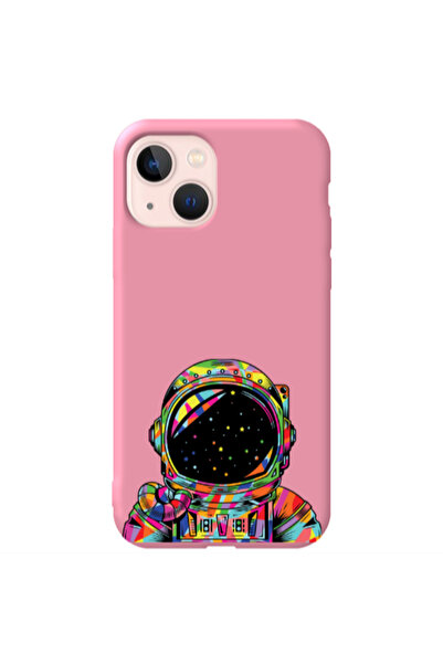 Other Apple iPhone 13 Astronaut 209 Pink Colored Silicone TPU Θήκη