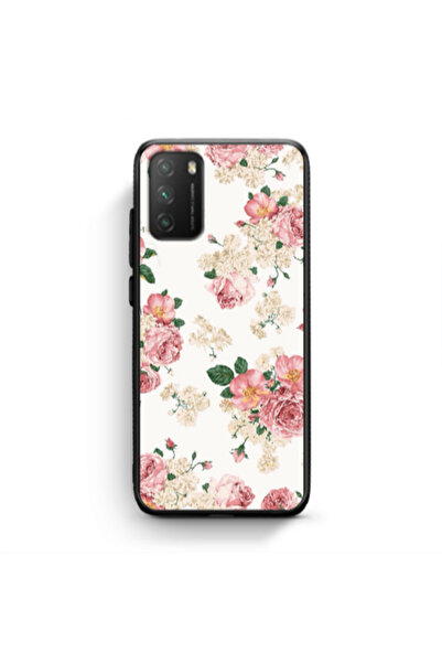 Other Xiaomi Poco M3 Pink Flowers 2 Black Glossy Θήκη
