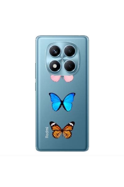 Other Xiaomi Redmi Note 14 Pro Triple Butterfly Transparent Silicone TPU Θήκη