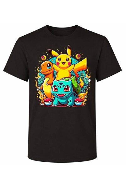 ROLY Tricou Unisex Bumbac Print Pikachu, Pokémon,