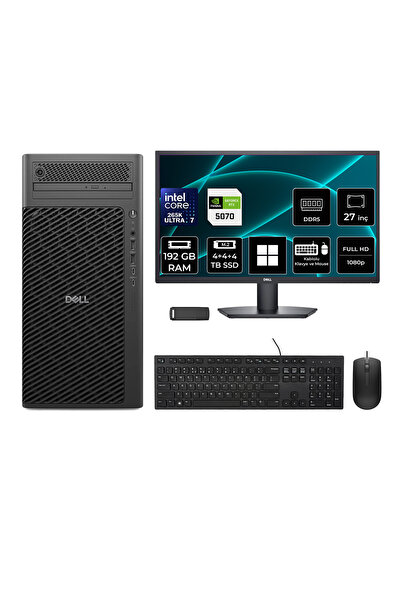 Dell Pro Max T2 Core Ultra 7 265K RTX 5070 12GB 192GB RAM 12TB SSD 27" FHD Wi...