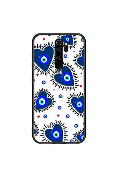 Other Xiaomi Redmi Note 8 Pro Heart evil eye beads Black Glossy Θήκη