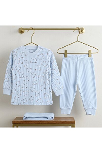 Sebi Bebe Ayıcık Kafa Pijama Takımı 9323