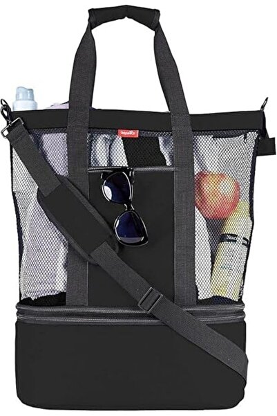 Arabest Waterproof Beach Bag with Cooler Pocket - Sandproof Mesh Tote for Wom...
