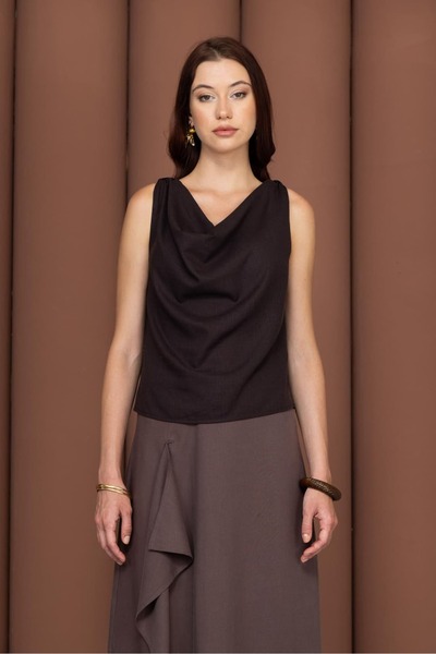 Buly Knotted Top with Linen Straps