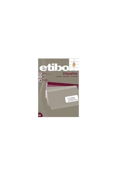 MC Micostore Etichete autocolante Etibox 100325, 8/A4, 105x74mm, permanente, ...