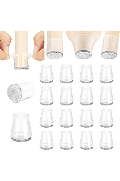 Aneaseit Set de 16 protecții pentru picioarele scaunelor/mesei, din silicon/p...