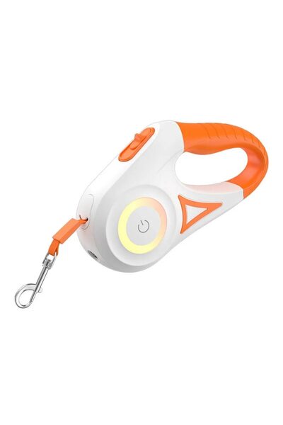 NEXTLY Lesă retractabilă pentru câini cu LED, 5m, cu buton de blocare, NEXTLY...