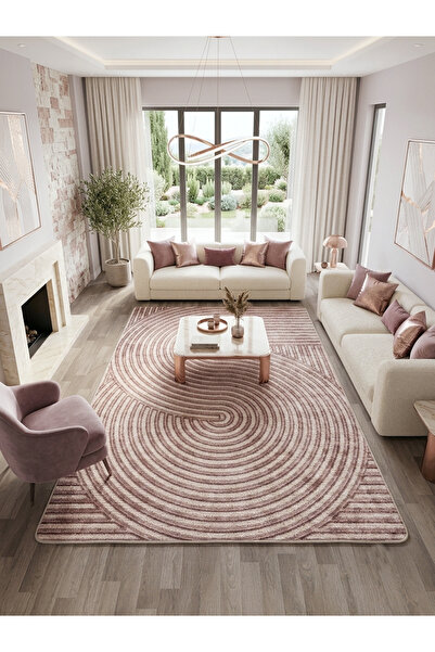 Brillant Geometrik Desen Lateks Taban Salon Halısı
