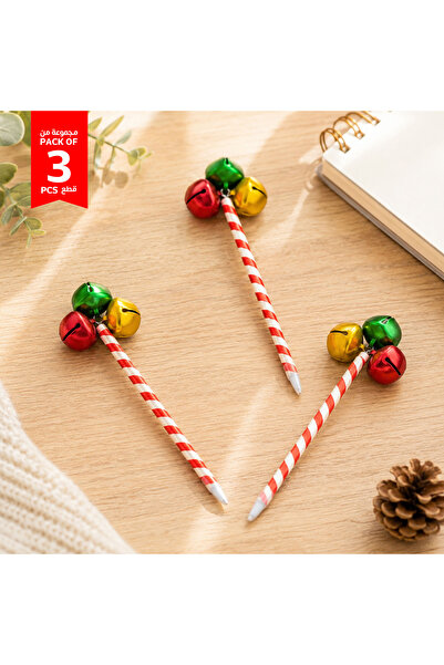 Midi Set of 3 Pens Decorated with Gegl in Holiday Colors