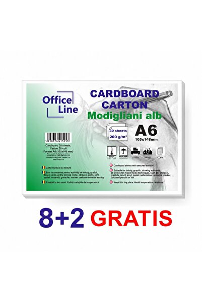 Libra 8+2 FREE A6 200gr Modigliani White Cardboard top.20 sheets