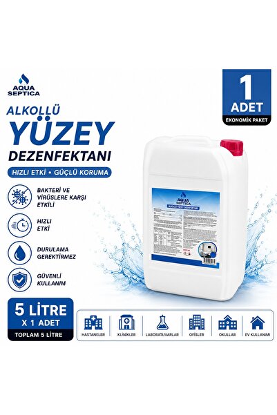 Aqua Yüzey Dezenfektanı Alkol Bazlı 5L (1 Adet)