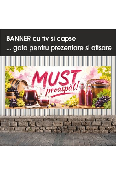 media Banner MEDIA, "Must" model2, 200 x 80 cm, de exterior