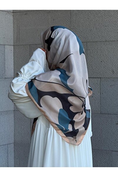 Qalortex Scarf Cotton Vera Pattern Scarf-Petrol