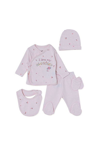 ebebek Hello Baby HelloBaby Kız Bebek 5li Hastane Çıkışı Çiçek Baskılı Çıtçıt...