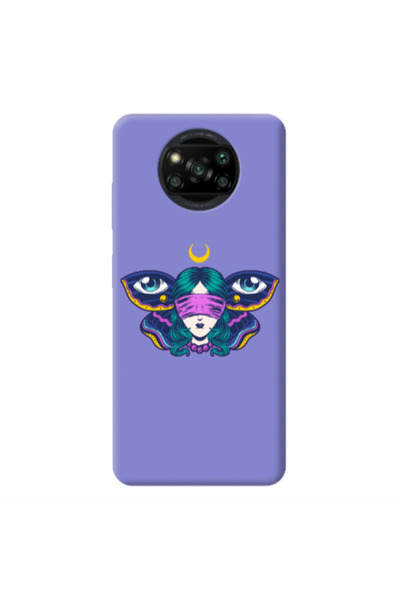 Other Xiaomi Poco X3 /X3 Pro Eye in my ear Purple Colored Silicone TPU Θήκη